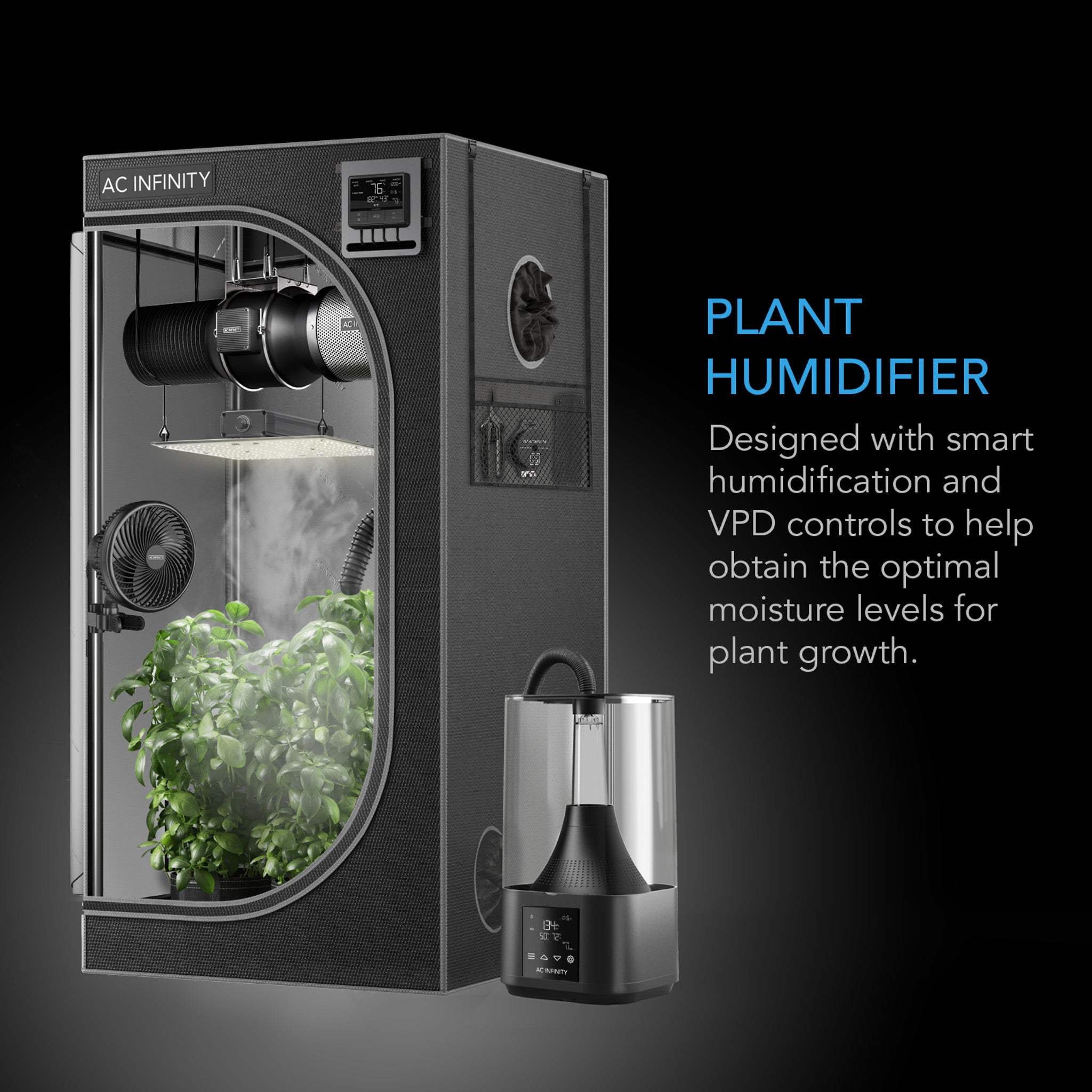 Cloudforge Environmental Plant Humidifier Smart Controls, Targeted Vaporizing