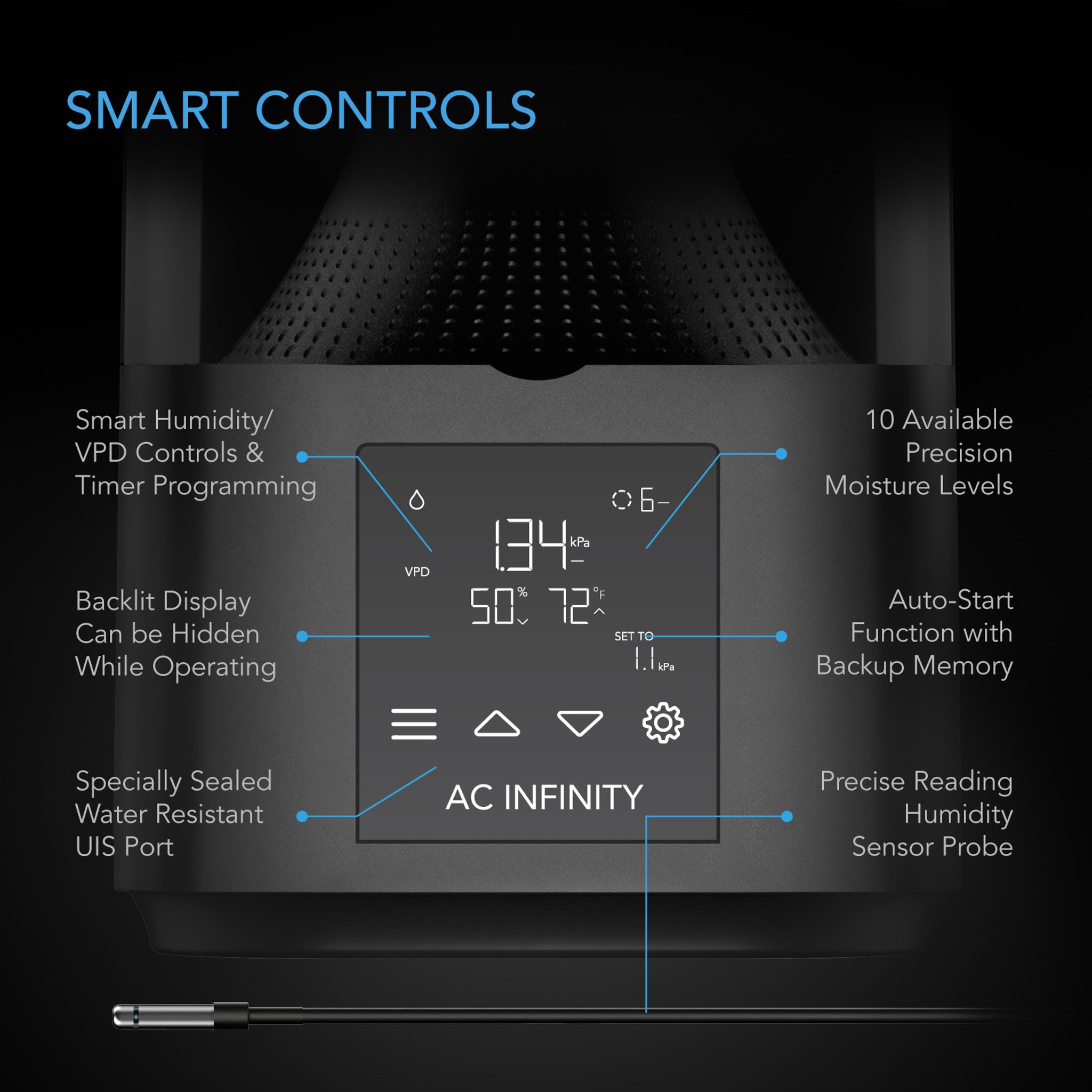 Cloudforge Environmental Plant Humidifier Smart Controls, Targeted Vaporizing