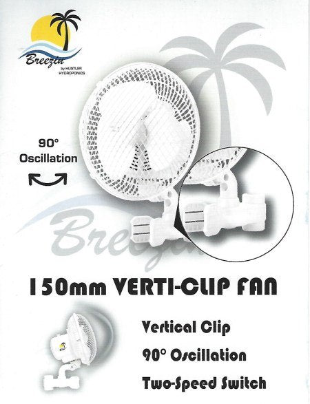 Breezin 6" 150mm Verti-Clip Fan